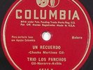 HEAR latin 78 TRIO LOS PANCHOS Un Recuerdo COLUMBIA 6516 NM