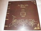 VENOM - AT WAR WITH SATAN 33RPM VINYL LP 1984 NEAT 1015 GATEFOLD & LYRICS/POSTER