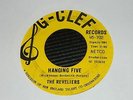 THE REVELIERS hanging five G-CLEF KILLER SURF ROCKABILLY INSTRO 45 HEAR