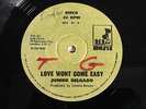 Junior Delgado ?– Love Won't Come Easy / Famine - D.E.B Music DEB D1