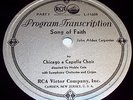 SONG OF FAITH (Carpenter) RCA VICTOR PROGRAM TRANSCRIPTION L-11608 Choir & Orch