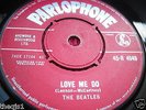 Beatles Love Me Do. UK 1st Pressing 7 inch 45 Red Label V/G plus Condition