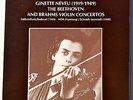 GINETTE NEVEU LP BEETHOVEN BRAHMS VIOLIN CONCERTO NM LIVE PERFORMANCE