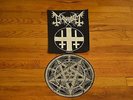  LOOK  MAYHEM PATCH + DIMMU BORGIR TABLE TURNER MAT RARE  CD LP MARDUK VON