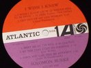 LP SOLOMON BURKE I Wish I Knew 1968 GER ATLANTIC 1st PRESS EX/EX+ *RARE*