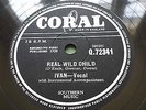 IVAN BUDDY HOLLY CRICKETS REAL WILD CHILD VERY RARE UK CORAL 78 rpm NEAR MINT