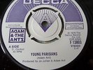 ADAM AND THE ANTS YOUNG PARISIANS RARE 7 INCH PROMO VINYL DECCA PAPER LABEL