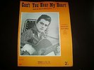 DANNY RIVERS, CAN'T YOU HEAR MY HEART, RARE JOE MEEK RGM SHEET MUSIC, AS NEW