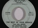 Black Gospel 45 SOUTHERN SONS OF SOUTH CAROLINA Best Of Your Service on Adams