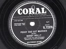 1959 RARE  BUDDY HOLLY 78  PEGGY SUE GOT MARRIED / CRYING WAITING HOPING  EX/EX-