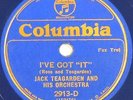 HOT JAZZ 78 - JACK TEAGARDEN - COLUMBIA 2913 - BLUE SHELLAC - 1934 - E-/E-