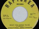 Black Gospel 45 SENSATIONAL JONES SINGERS What You Going to Do RAPTUREA HEAR