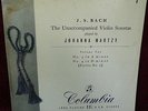 J.S. Bach Violin Sonatas 3 & 4 Johanna Martzy UK Columbia 33CX 1287