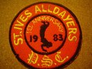 ORIGINAL NORTHERN SOUL PATCH-ST IVES ALLDAYERS 1ST ANNIVERSARY 1983 -EX
