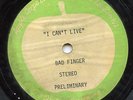beatles lable - apple custom acetate badfinger I can't live / watford john