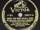 Jiminy Cricket-When You Wish Upon A Star Victor 78 Walt Disney's Pinocchio 1940