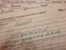RARE BLUES DOCUMENT:  Beatrice Blake Death Certificate (wife of Blind Blake)