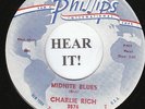 Charlie Rich ROCKABILLY TEEN 45 (Phillips 3576) Midnite Blues/Easy Money VG++/M-