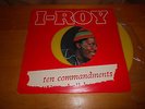 I-Roy 80s REGGAE LP Ten Commandments UK ISSUE PICTURE LABEL YELLOW VINYL