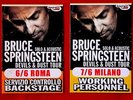 BRUCE SPRINGSTEEN set of 2 rare ITALIAN pass MILANO ROMA DEVILS AND DUST rocker