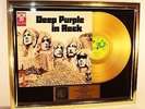 Deep Purple, In Rock, mit Cover, Gold Record, goldene Schallplatte, Award platin