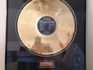John Lennon Limited Edition commemorative 'Imagine' gold record