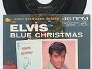 Rare Rock & Roll 45 & Pic Sleeve - Elvis Preley - Blue Christmas - RCA # 0720