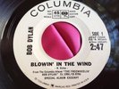Rare WLP Promo 45 : Bob Dylan   Blowin' In The Wind   Columbia JZSP 75606 /75607