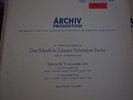 1st Ed. Archiv Red Stereo 3-LP 198186/187/188 Fournier/Bach 'Cello Suites' NM