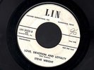 EARLY TEEN 45 STEVE WRIGHT Love Devotion And Loyalty LIN 5025 WLP