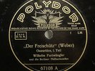 2 X 78 RPM FURTWANGLER: Der Freischutz (Weber) GERMAN POLYDOR 67108/9 - 1935