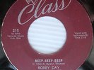 BOBBY DAY & the SATELLITES Beep Beep Beep Darling If... 1957 DOO-WOP R&B 45 w341