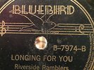 HACKBERRY RIVERSIDE RAMBLERS BLUEBIRD 7974 CAJUN COUNTRY 78 RPM RECORD E-