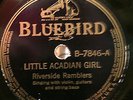HACKBERRY RIVERSIDE RAMBLERS BLUEBIRD 7846 CAJUN COUNTRY 78 RPM RECORD V+