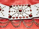 ELVIS STYLE RUBY CRYSTAL CONCERT  BELT ONLY (£94.50)