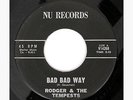 RODGER & THE TEMPESTS Bad Bad Way/Lament RARE garage rocker