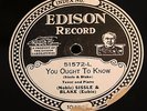 Noble Sissle & Eubie Blake  Edison Diamond Disc 51572,   Exc. Cond.