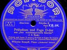 WILHELM KEMPFF PIANO  Bach Prelude Cantata/Prelude in D  Polydor 90189 rec.1931