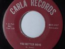 Northern Soul 45 GAMBRELLS You Better Move CARLA VG+ HEAR