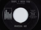 Northern Soul 45 MARSHA GEE Baby, I Need You UPTOWN HEAR