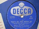 BRENDA LEE - THAT'S ALL YOU GOTTA DO / IM SORRY - SOUTH AFRICA 78 RPM AFRICAN