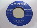 DR BOP Satin and Velvet 45 CANTO spoken jazz beat VG+ columbus hipster clean
