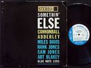 CANNONBALL ADDERLEY Somethin' Else LP BLUE NOTE 1595 NY RVG EAR ST Miles Davis