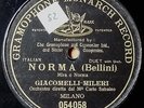 GIACOMELLI - MILERI Black G&T 054058 RARE Norma OPERA 78 RPM RECORD -PRISTINE