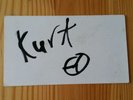 KURT COBAIN- ORIGINAL ATHENTIC HAND SIGNED AUTOGRAPHED UPTOWN LIMO CARD