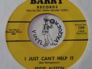 original Soul US 45 EDDIE ALSTON I Just Can't Help It BARRY (1964)