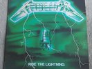 whitened vinyl misspress METALLICA ORIG LP France GREEN P/S Ride The Lightning