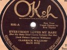 Okeh 8181 Clarence Williams Blue 5 LOUIS ARMSTRONG Everybody Loves 78 rpm  1924