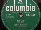CLIFF RICHARD - Move It / Schoolboy Crush .. 1958 Uk Columbia 78rpm