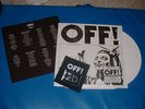 OFF LP s/t WHITE VINYL + patch black flag circle jerks red cross